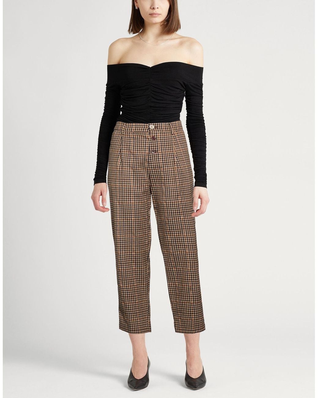Liu Jo Brown Pants Polyester, Viscose, Elastane