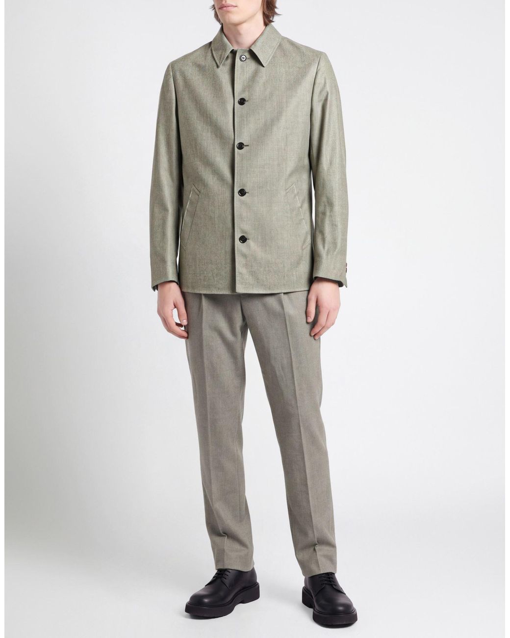 Luigi Borrelli Napoli Gray Suit Virgin Wool for men