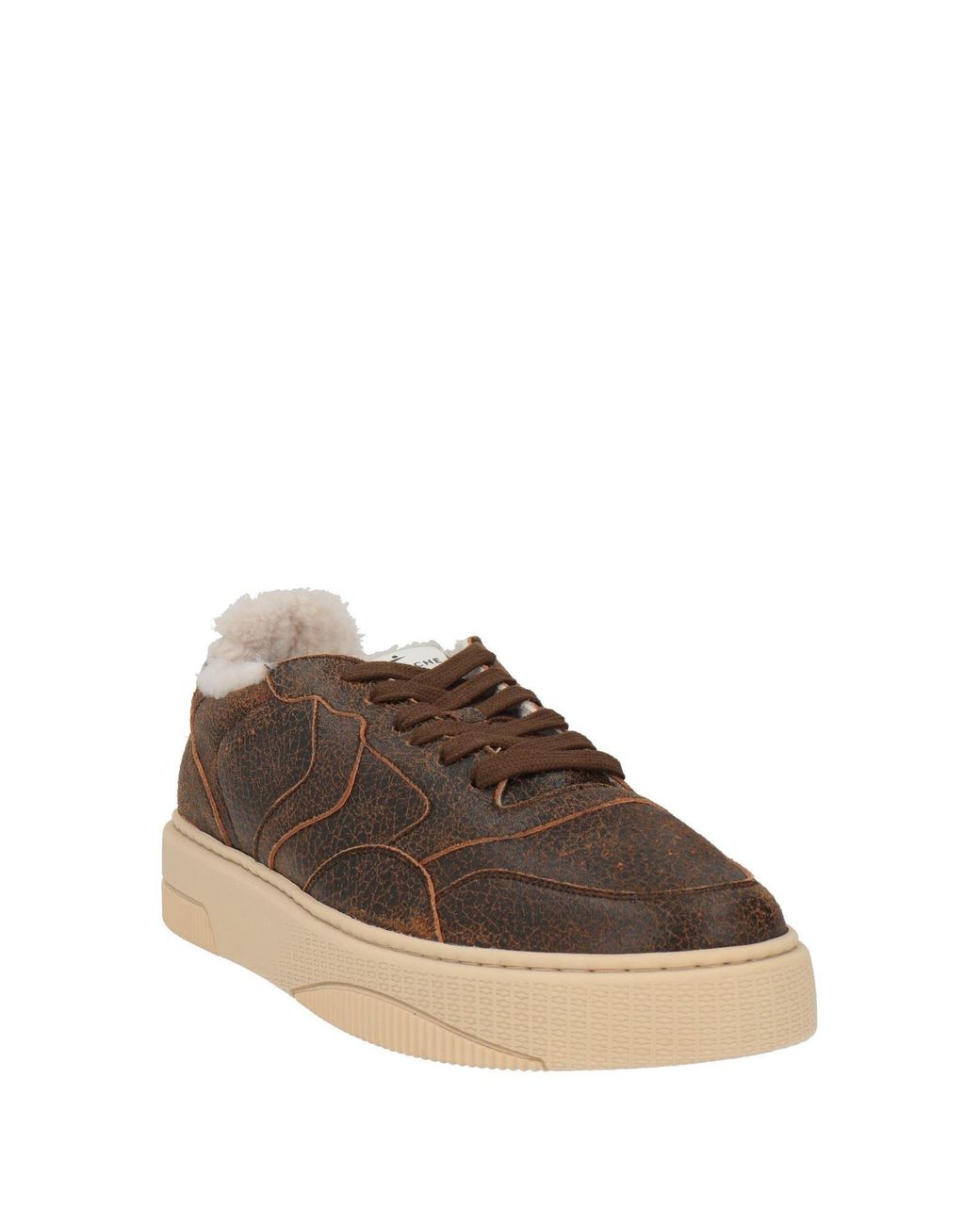 Voile Blanche Brown Dark Sneakers Leather, Shearling for men