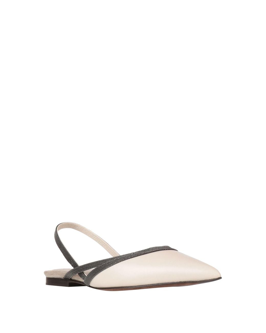 Brunello Cucinelli White Ballet Flats