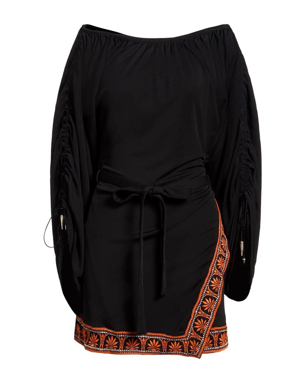 Rabanne Black Mini Dress Viscose, Polyamide