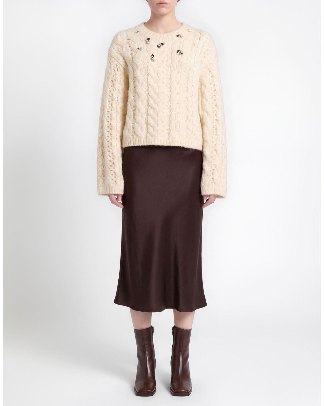 Dorothee Schumacher Natural Ivory Sweater Alpaca Wool, Polyamide, Wool