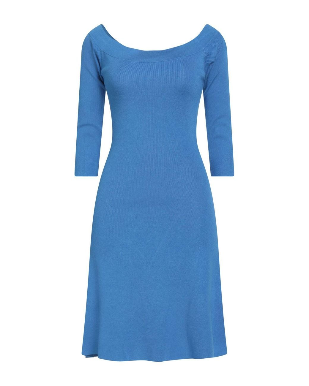 Liu Jo Blue Mini Dress Viscose, Nylon