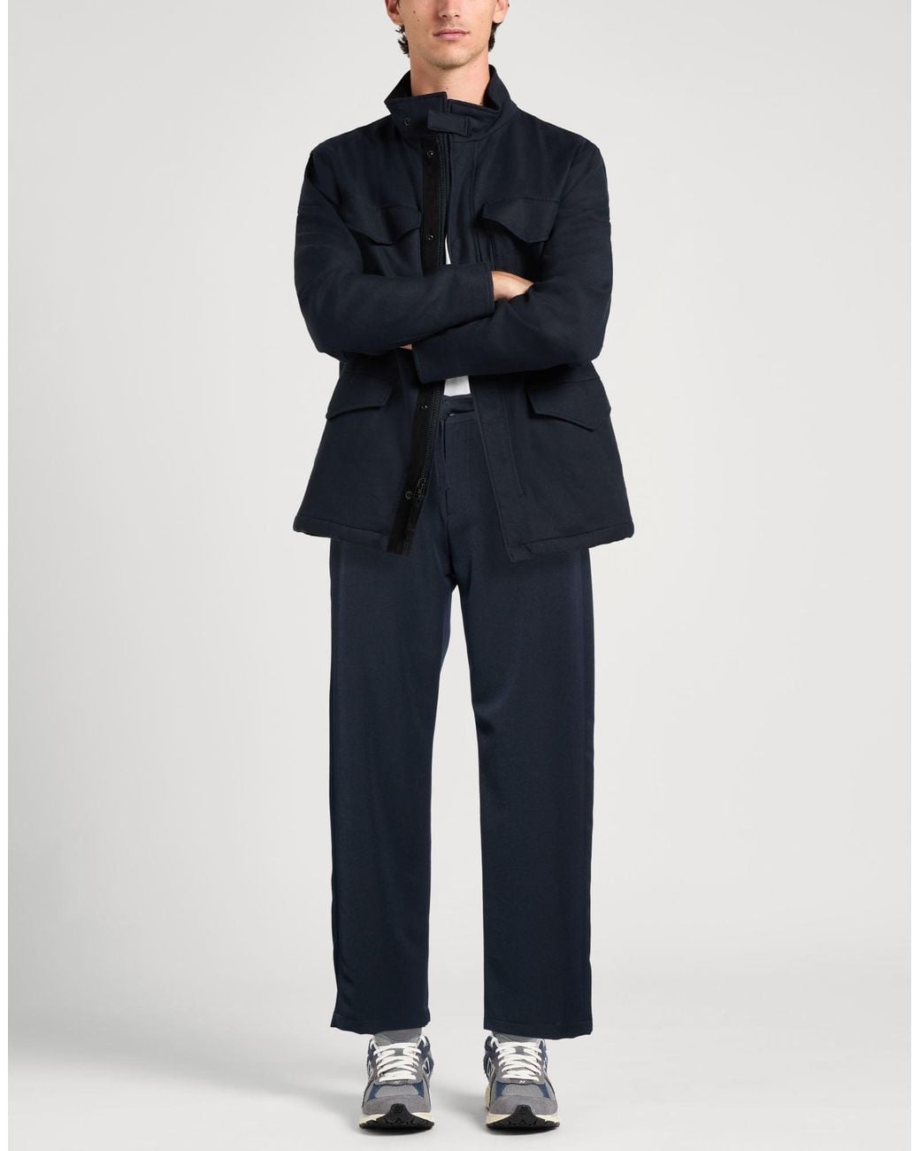 Berna Blue Midnight Pants Polyester, Viscose, Elastane for men
