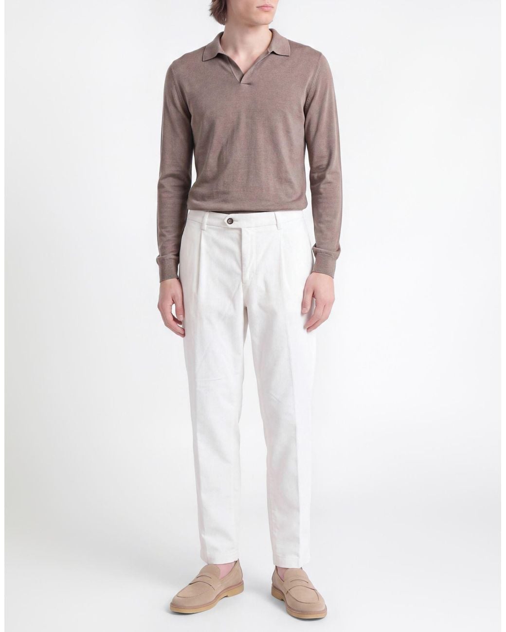 Eleventy White Trouser for men