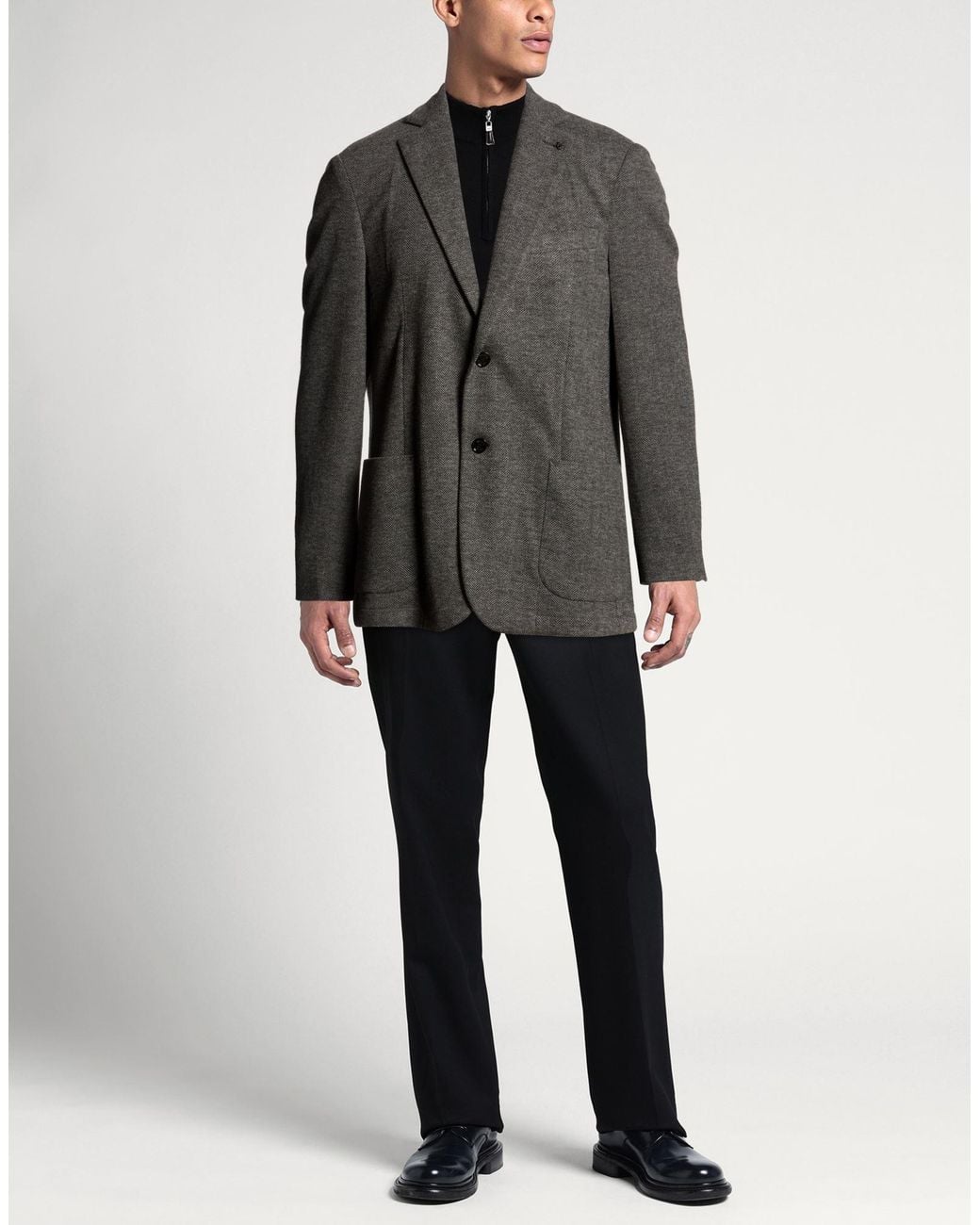 DISTRETTO 12 Black Blazers for men