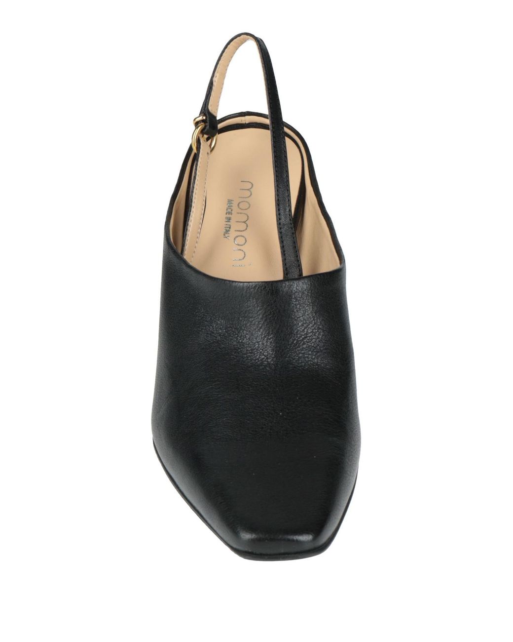 Momoní Black Mules & Clogs Soft Leather