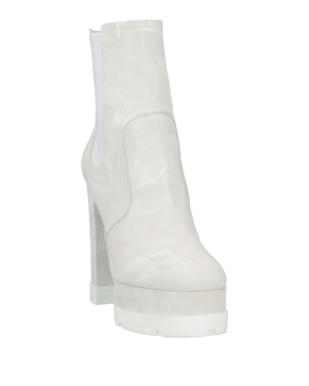 Casadei White Ankle Boots