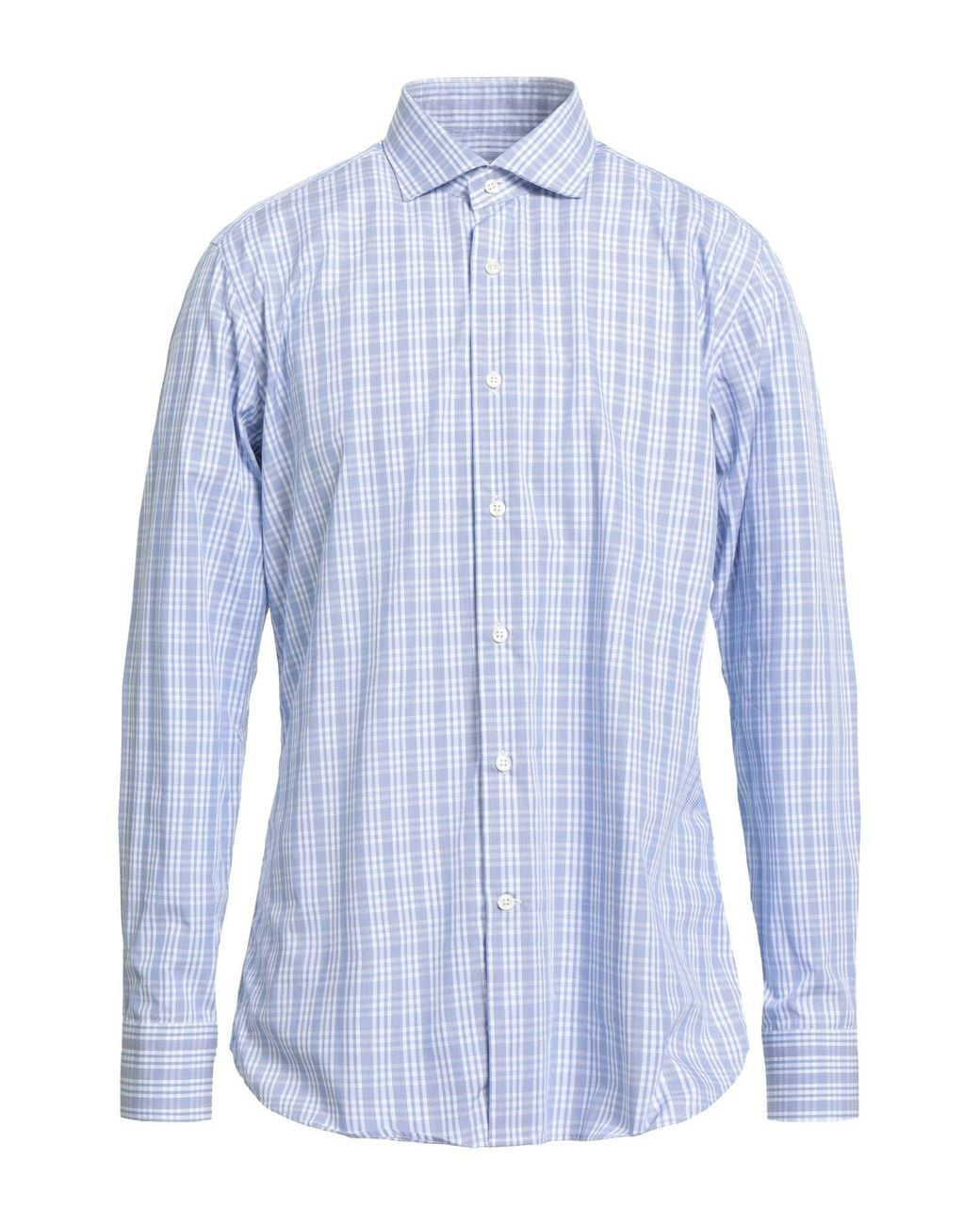 Caliban Blue Shirt Cotton for men