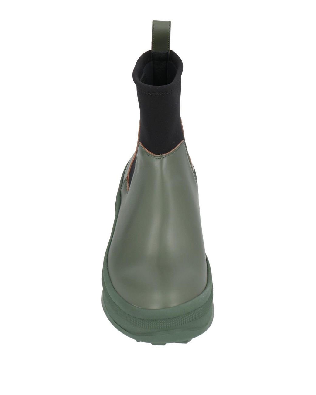 Jil Sander Green Ankle Boots Rubber for men