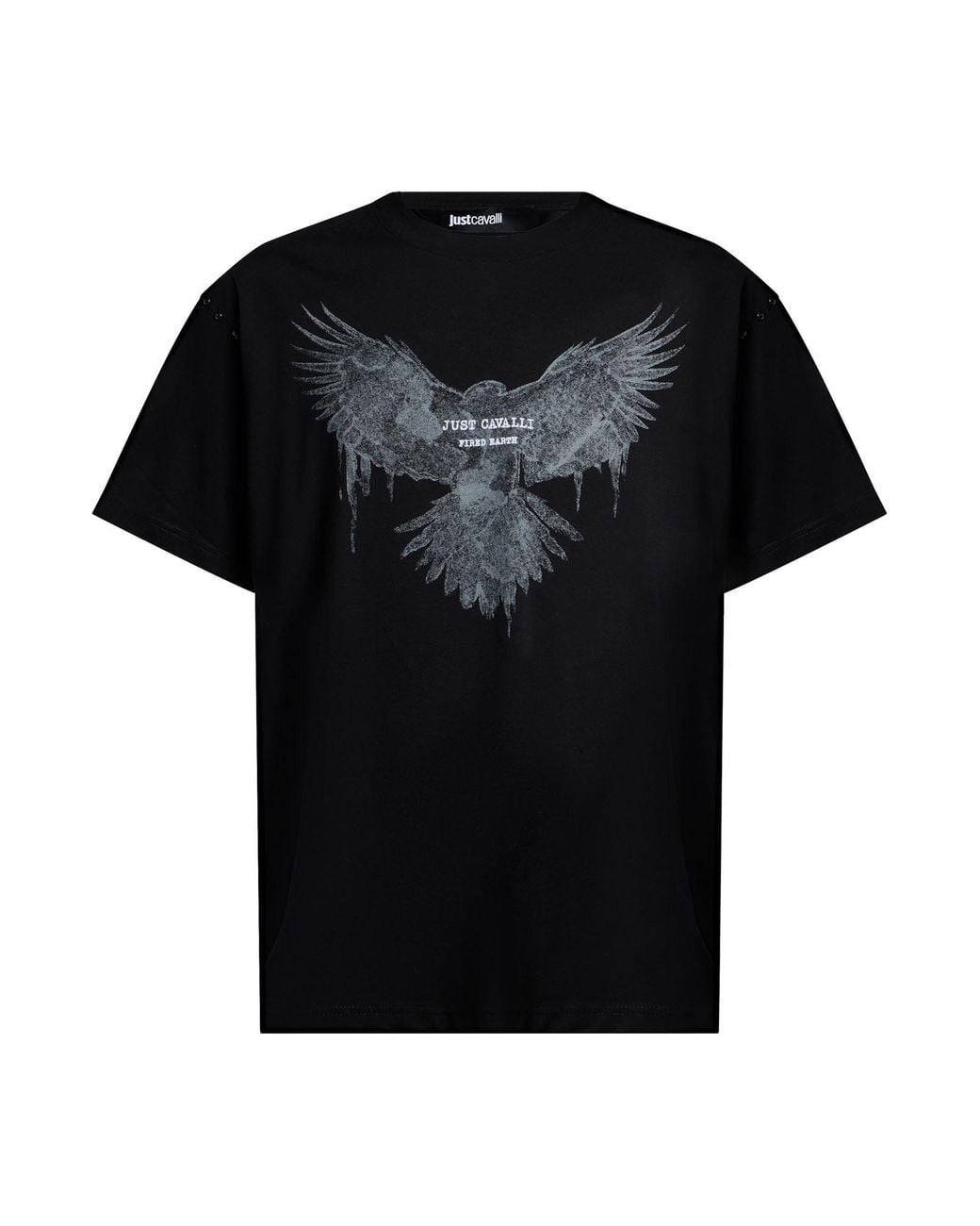 Just Cavalli Black T-Shirt Cotton for men