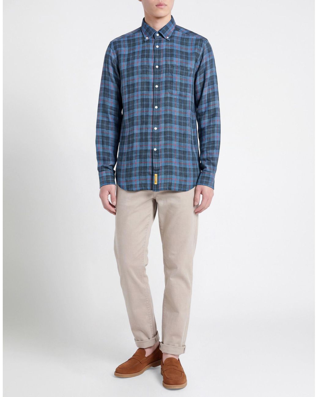 B.D. Baggies Blue Shirt Linen for men