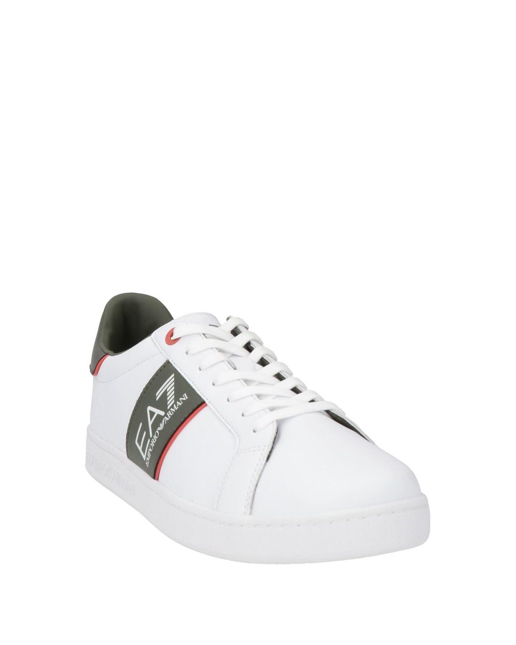 EA7 White Sneakers Cow Leather for men