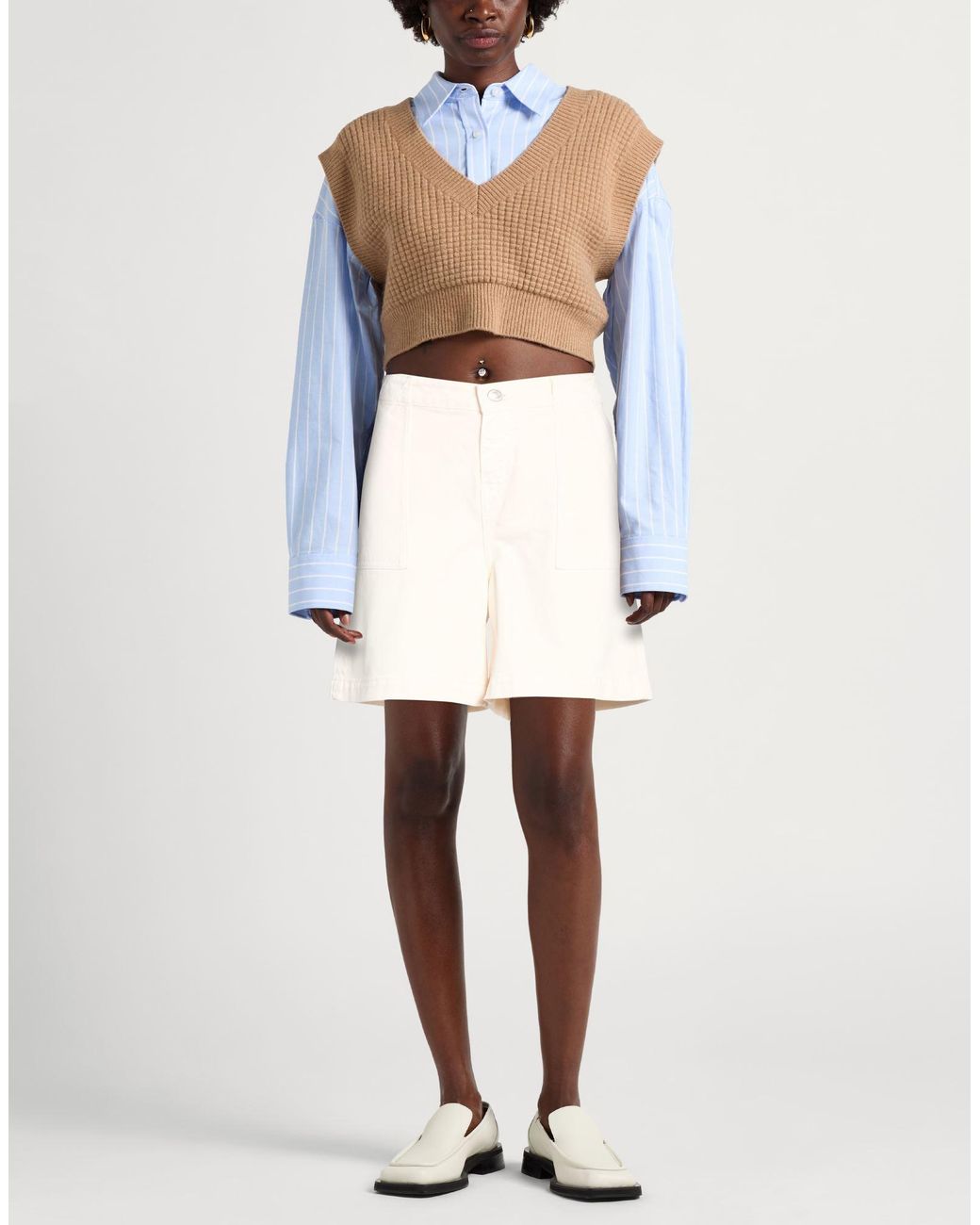 Twinset White Shorts & Bermuda Shorts