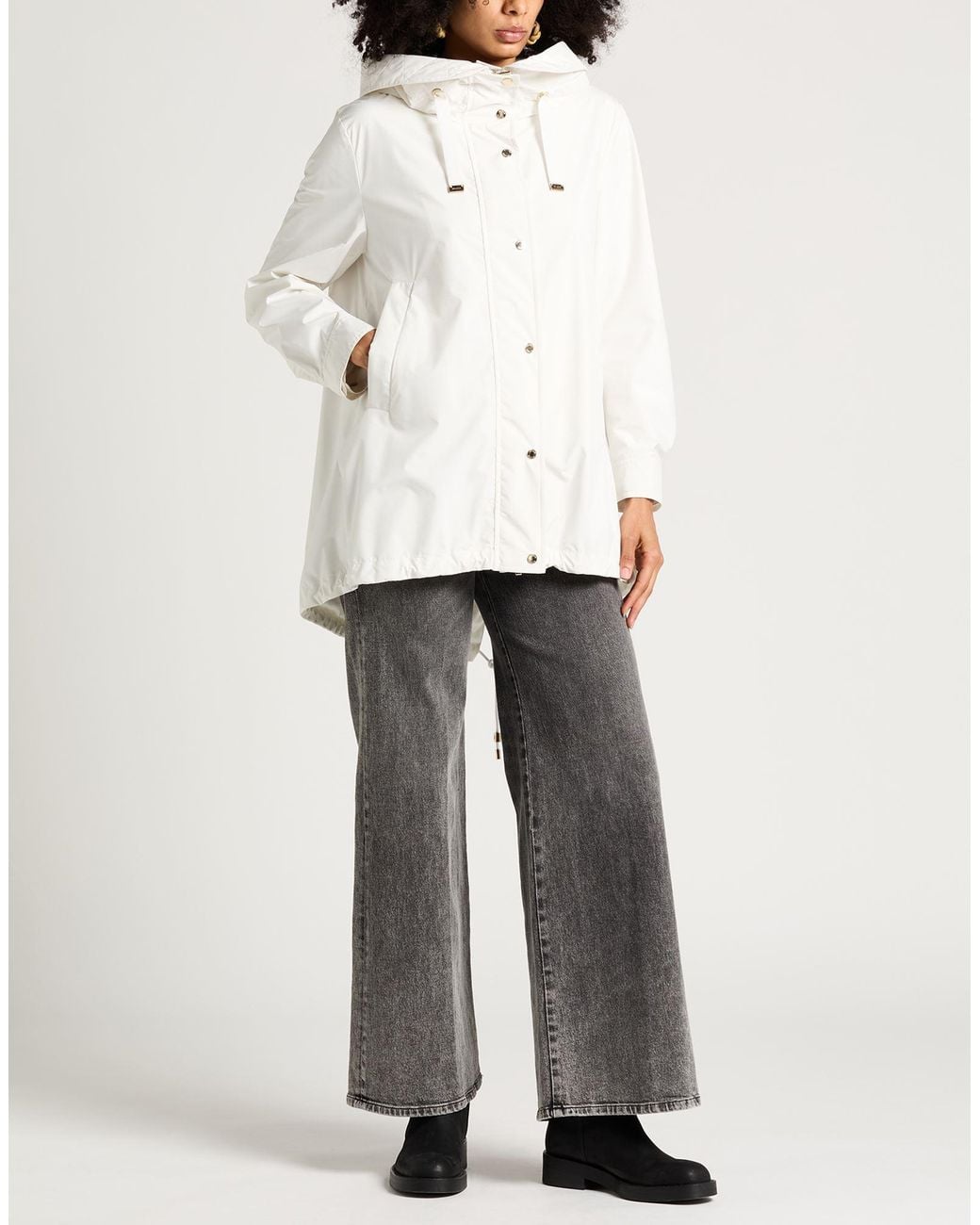 Moorer White Overcoat & Trench Coat