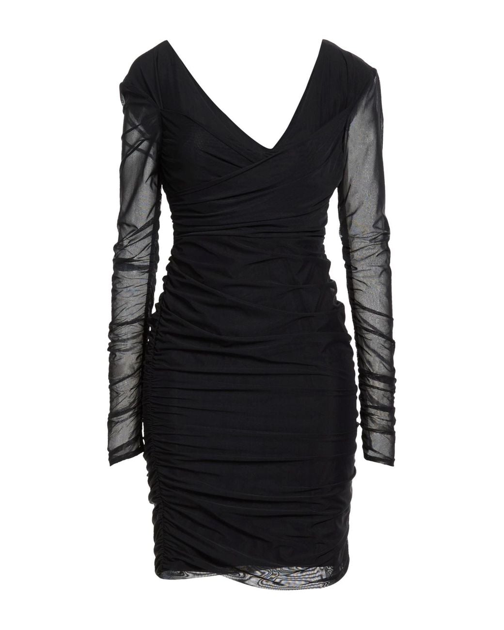 Mar De Margaritas Black Mini Dress Polyamide, Elastane