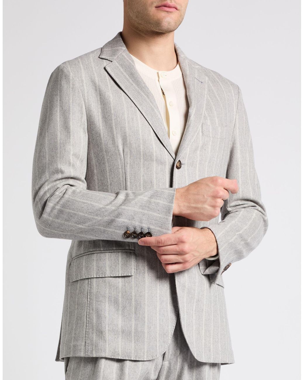 Eleventy Gray Light Suit Wool, Cashmere, Elastane for men