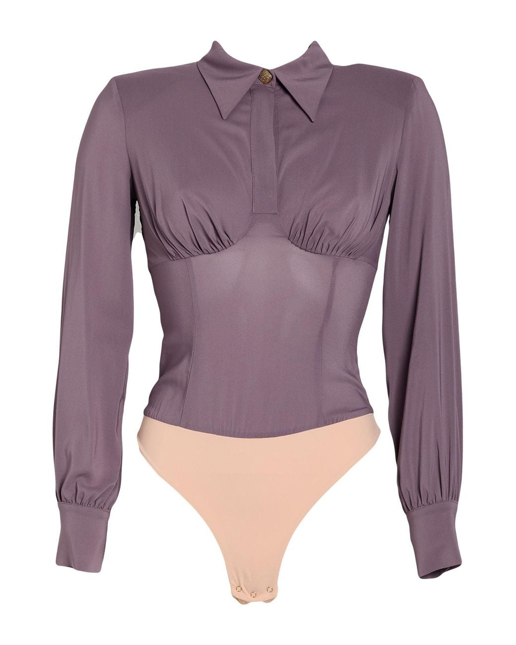 Elisabetta Franchi Purple Bodysuit Viscose, Elastane