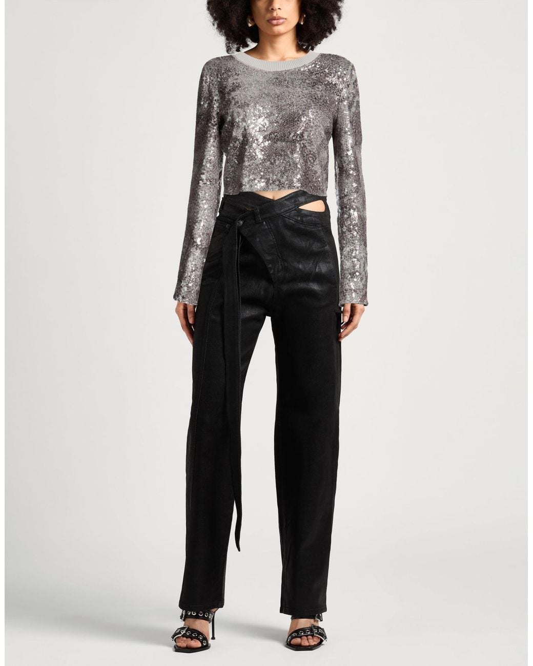 Iceberg Gray Top Polyester, Elastane