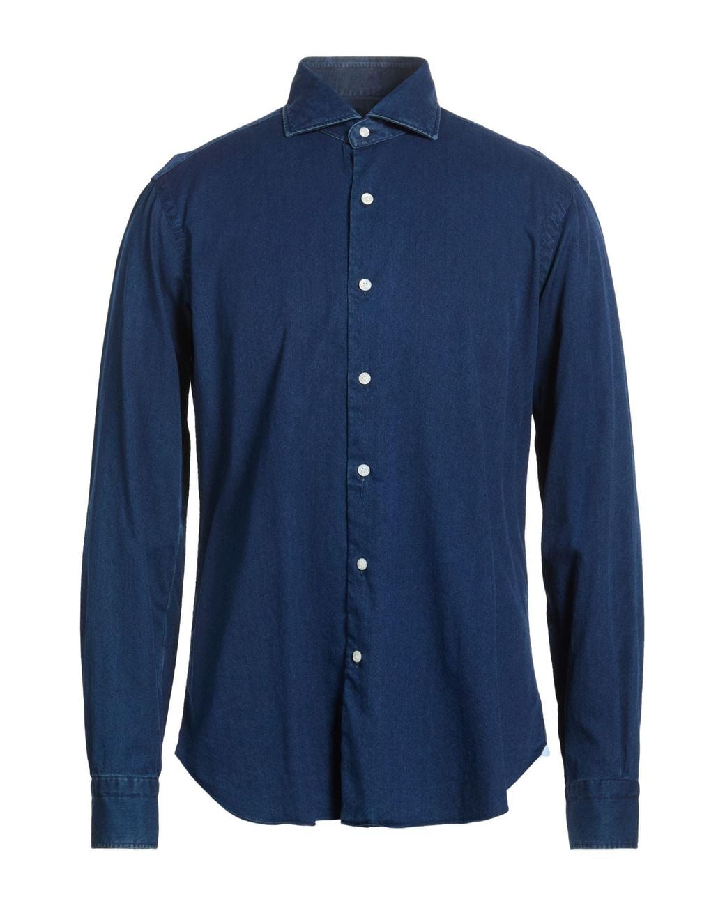 Barba Napoli Blue Shirt Cotton for men