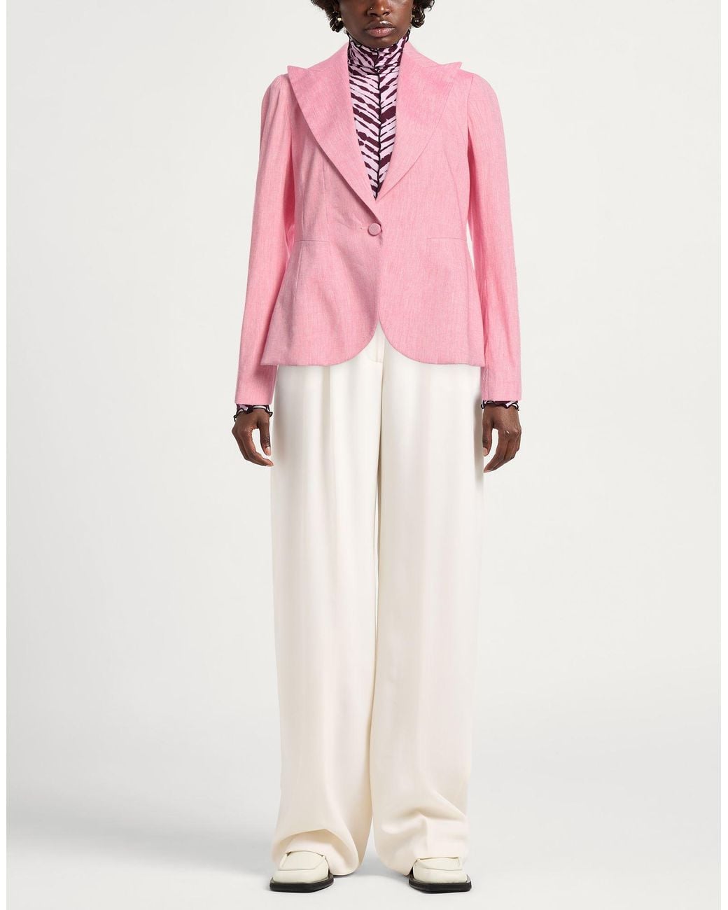 Ballantyne Pink Blazer Linen, Cotton, Elastane