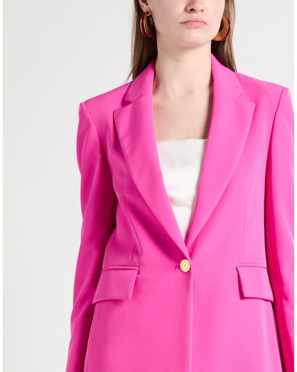 Clips More Pink Fuchsia Blazer Polyester, Elastane