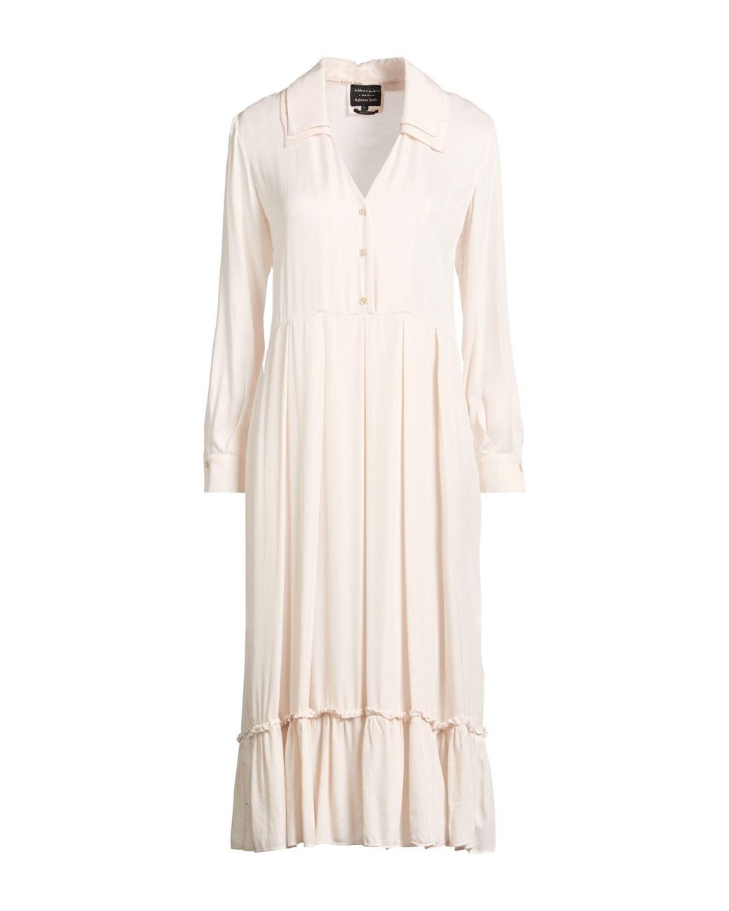 ALESSIA SANTI Natural Midi Dress Cotton, Polyamide, Elastane