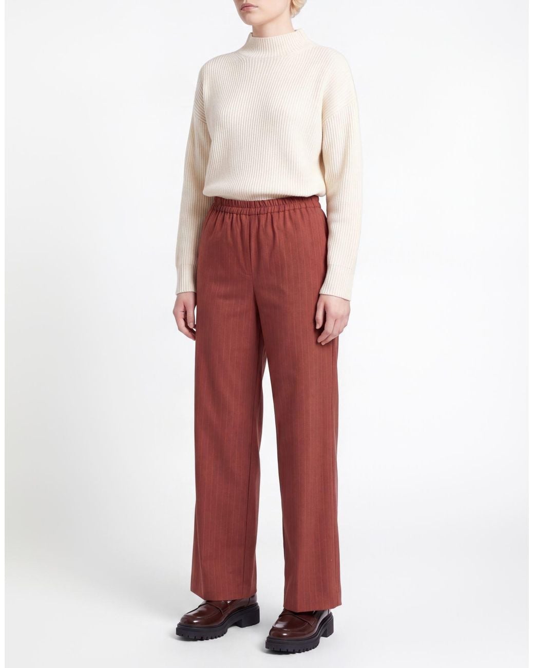 Niu Red Pants Polyester, Virgin Wool, Viscose, Elastane