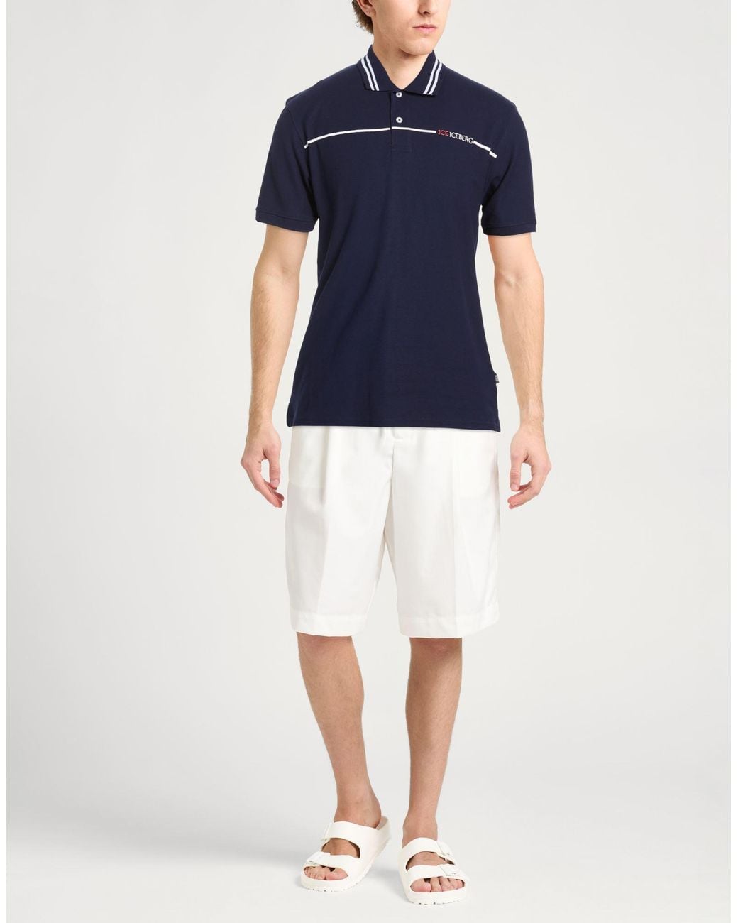Ice Iceberg Blue Polo Shirt Cotton for men