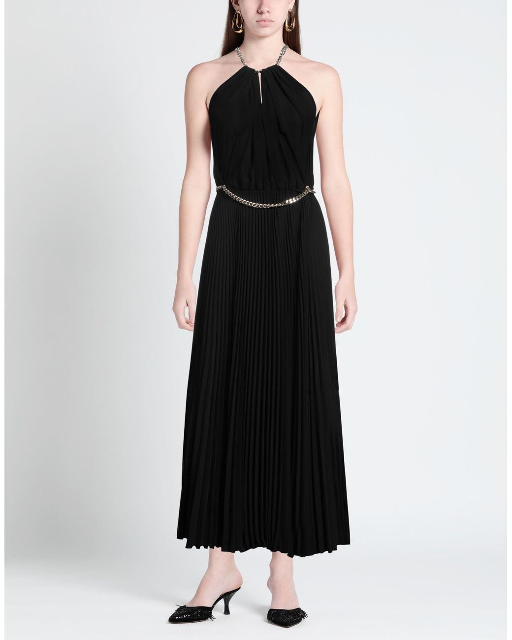 Olla Parèg Black Maxi Dress Polyester, Viscose