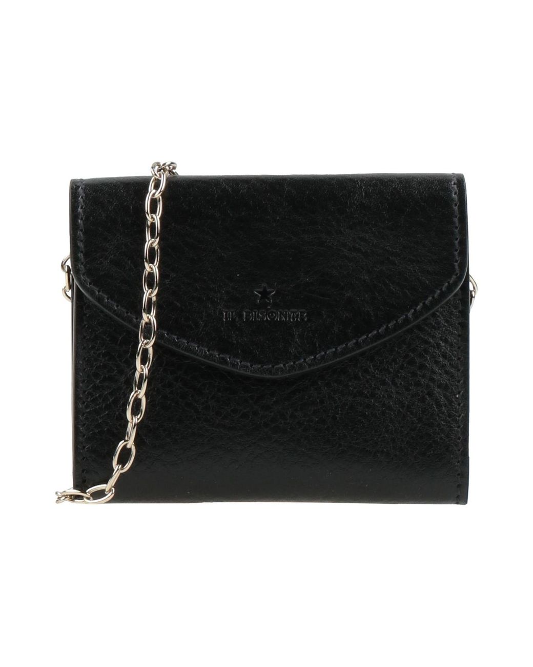 Il Bisonte Black Crossbody Wallet Leather