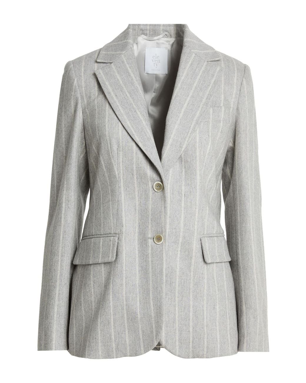 Eleventy Gray Blazer Wool, Cashmere, Elastane