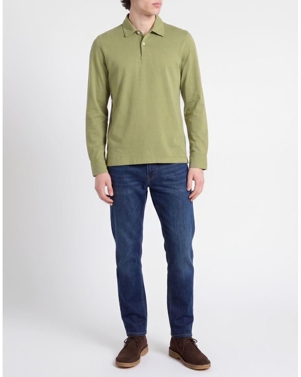 Roy Rogers Green Polo Shirt for men