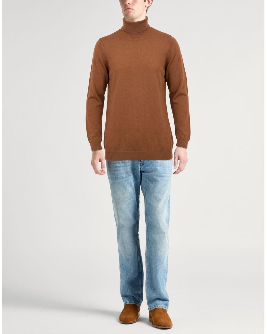 Lardini Brown Turtleneck for men