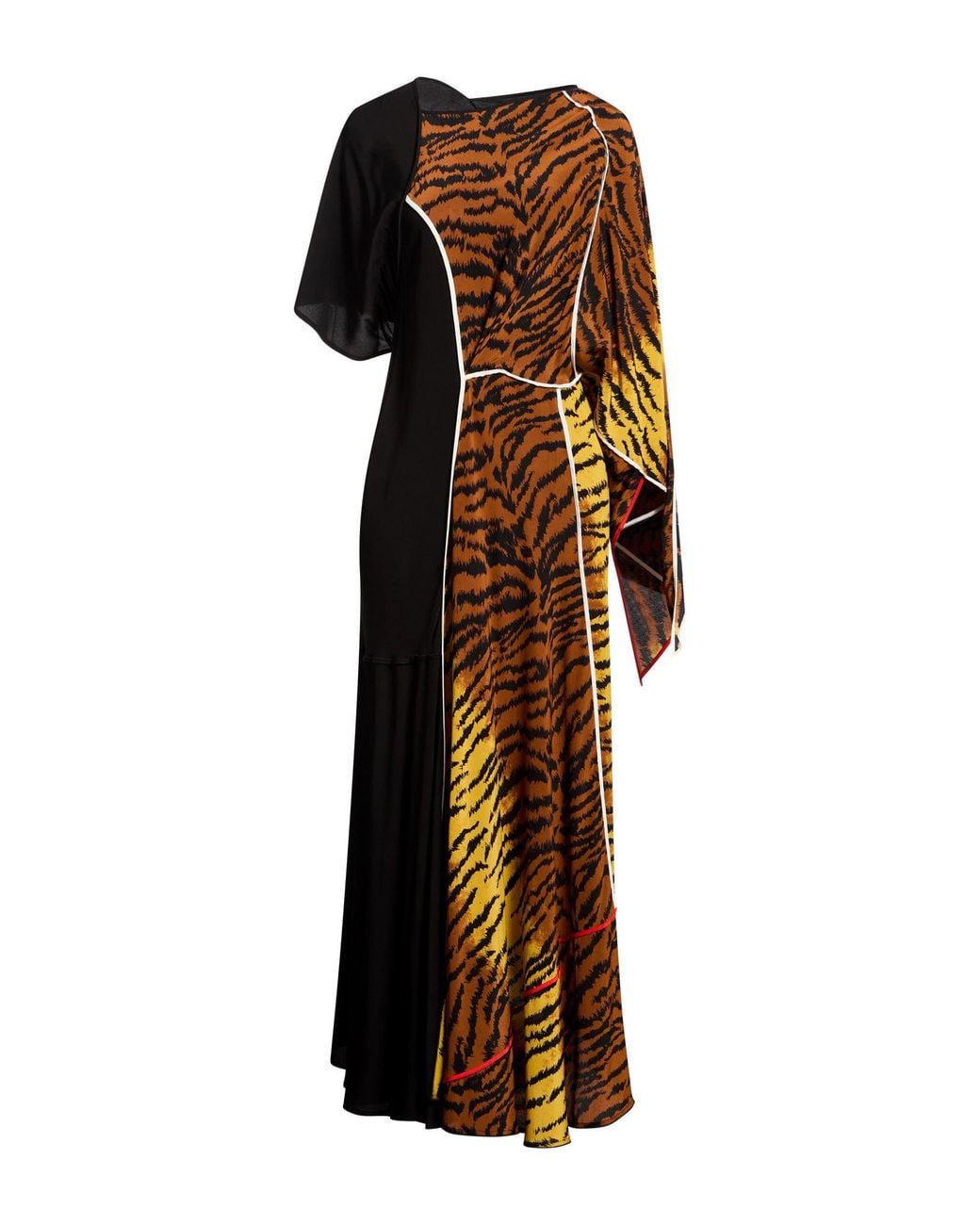 Victoria Beckham Brown Maxi Dress Silk