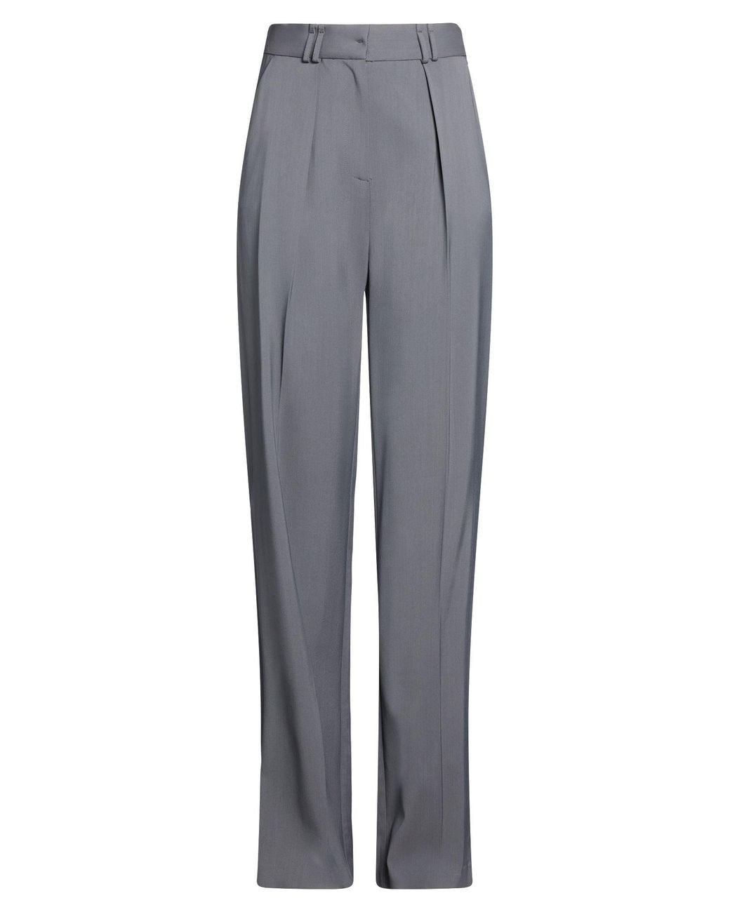 Elisabetta Franchi Gray Charcoal Pants Viscose, Elastane