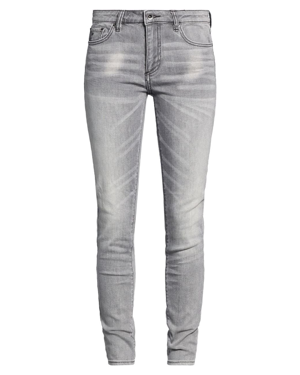 ARMANI EXCHANGE Gray Jeans Cotton, Polyester, Elastane