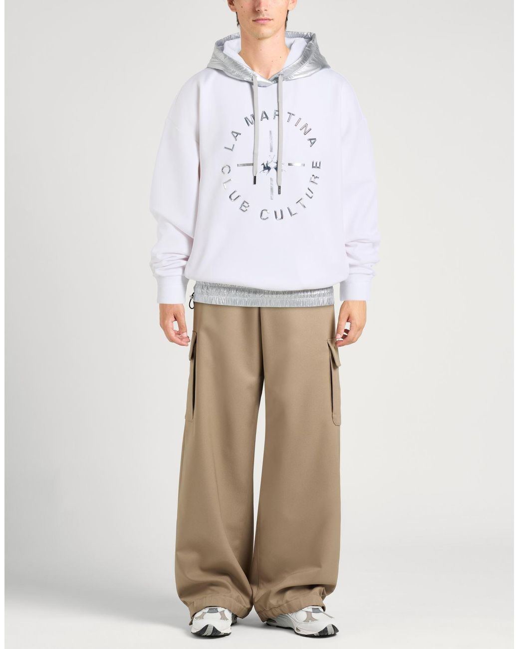 La Martina White Sweatshirts for men
