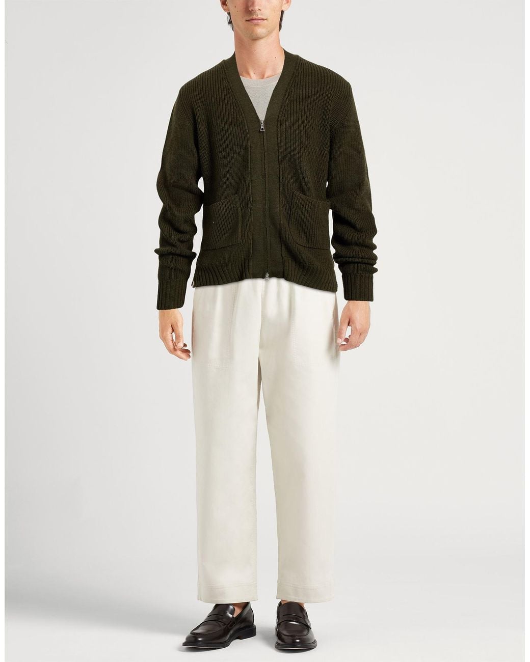 Officine Generale Green Cardigans for men