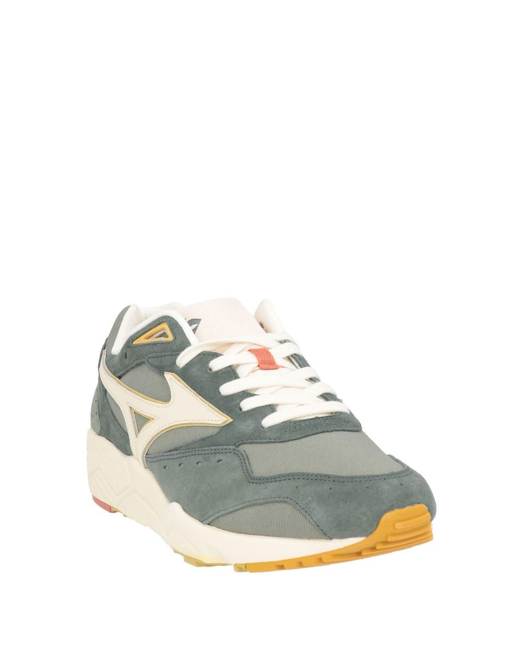 Mizuno Green Charcoal Sneakers Leather, Textile Fibers for men