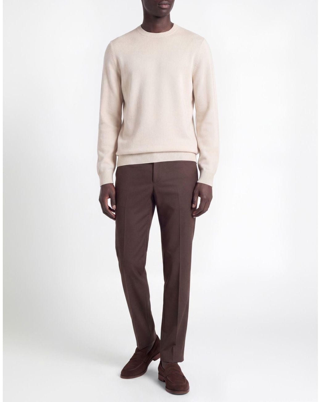 Fedeli White Sweater Cashmere for men