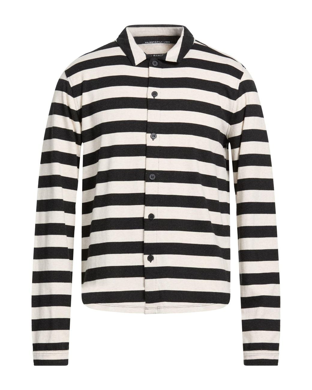 Majestic Filatures Blue Charcoal Shirt Cotton for men