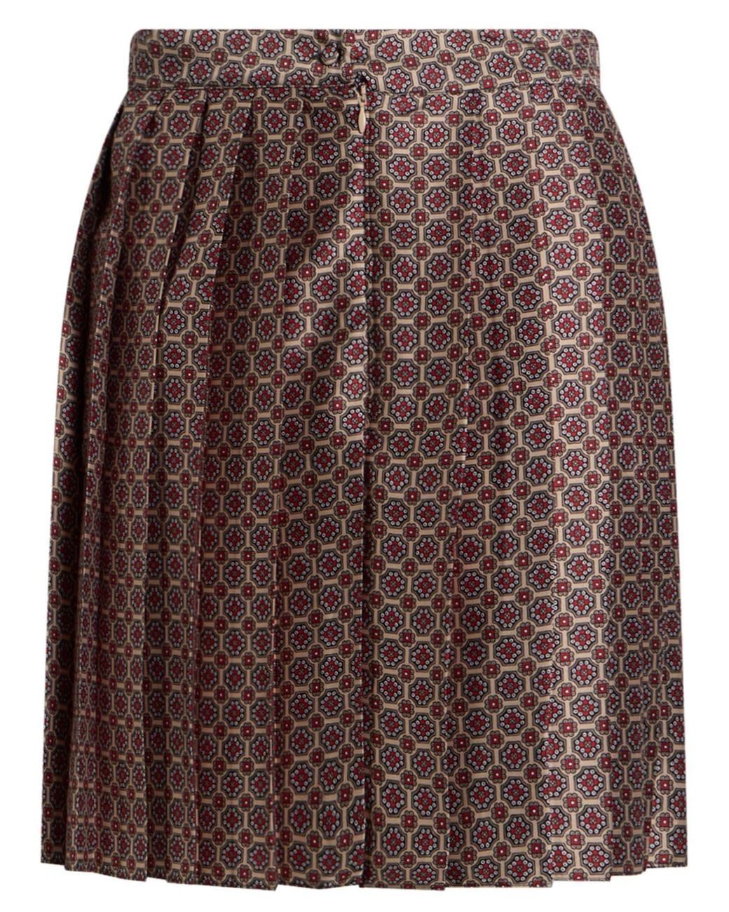 MVP WARDROBE Brown Brick Mini Skirt Polyester