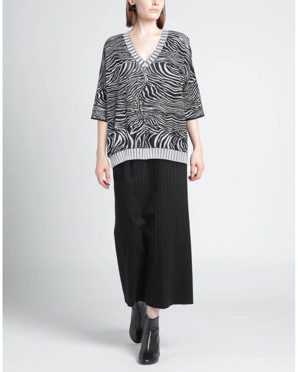 Manila Grace Gray Sweater Cotton