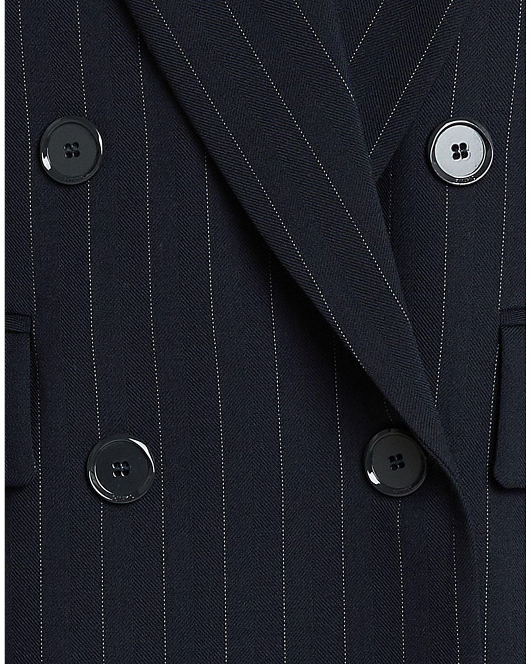 Pinko Blue Blazer Polyester, Wool, Elastane