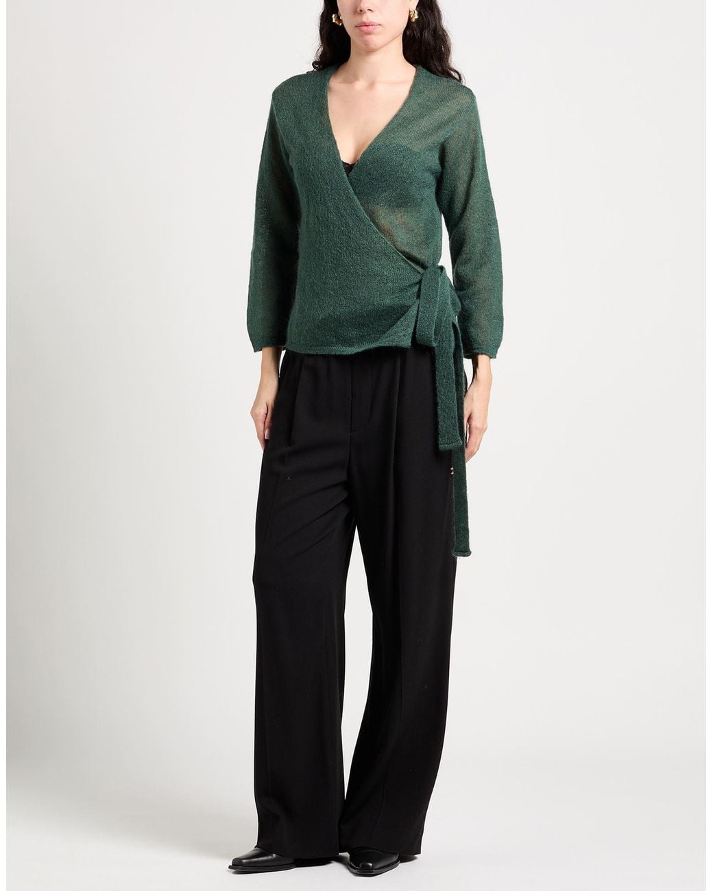 Crossley Green Wrap Cardigans Mohair Wool, Virgin Wool, Polyester