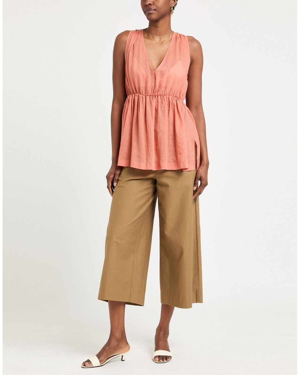 Fisico Pink Coral Top Ramie