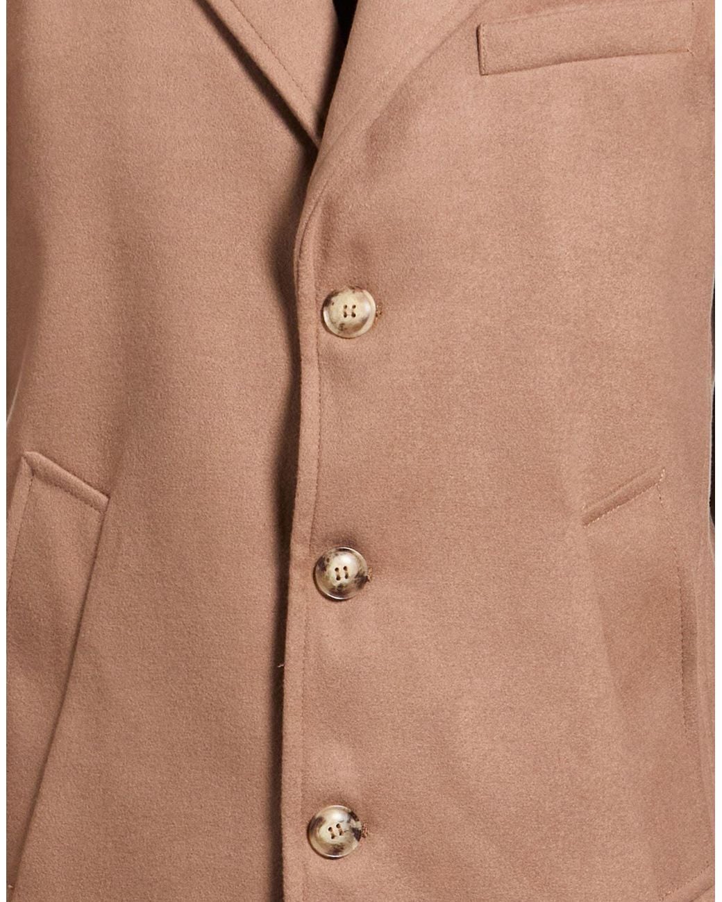 Berna Brown Coat Polyester, Viscose, Elastane for men