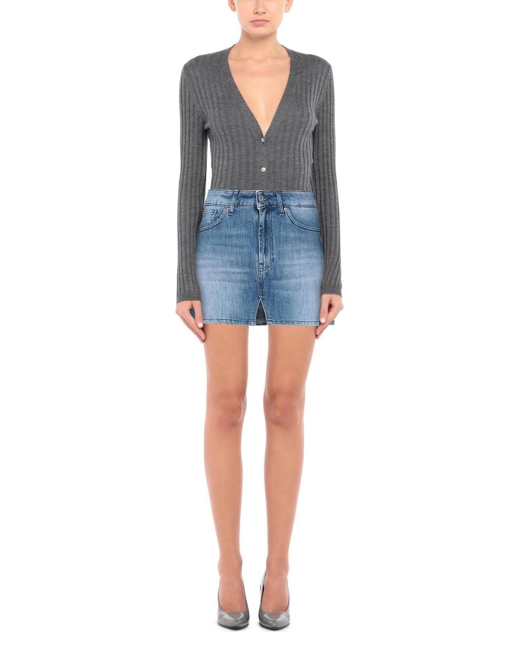 Dondup Blue Denim Skirt