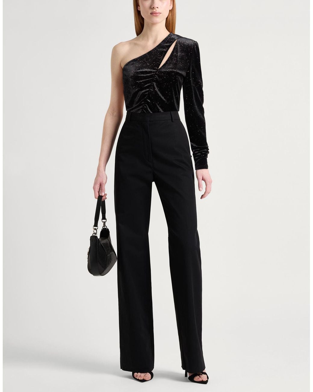 Patrizia Pepe Black Top Polyester, Elastane